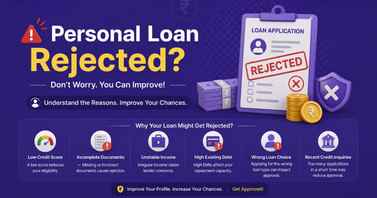 Personal Loan Rejected? Top Reasons and Fix | MoneyMonk